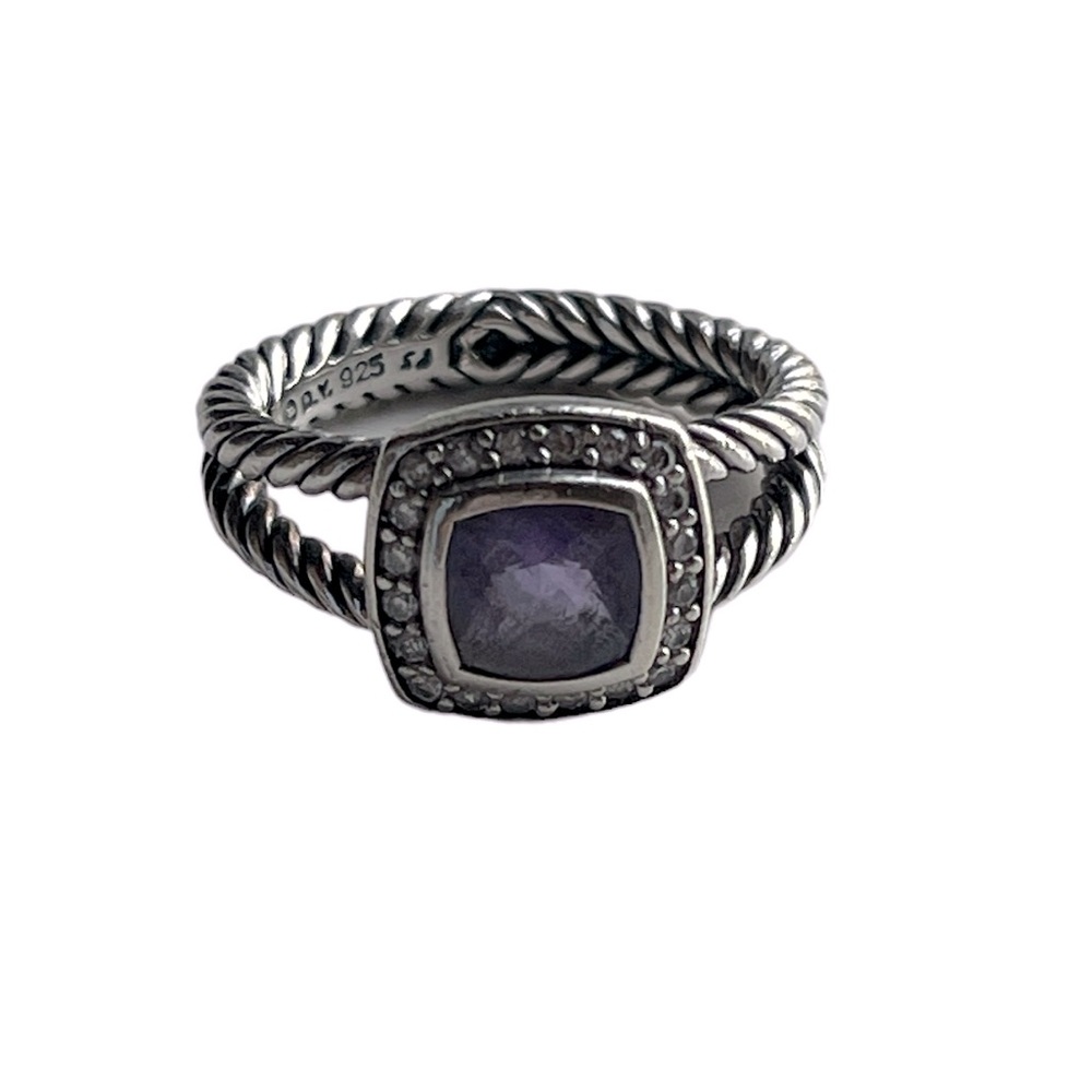 David Yurman Albion Amethyst and Diamond Ring